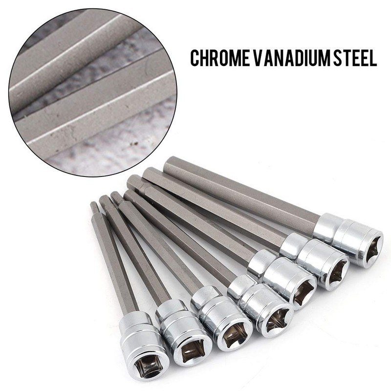 Hex Bit Socket Set, 7Pcs Extra Long Hex Socket Set