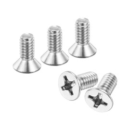 sourcing map 25 pcs #12-24x1/2 inches Machine Screws Phillips Pan Cross Head Screws Fasteners Bolts 304 Stainless Steel Silver for Wall Socket,House Repairs
