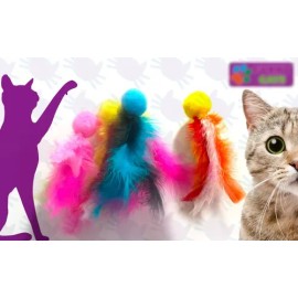 Juguete Colgante Con Plumas Para Gato (Usado)