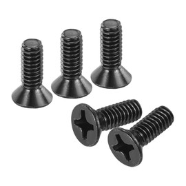 sourcing map 25 pcs #12-24x5/8 inches Machine Screws Phillips Pan Cross Head Screws Fasteners Bolts 304 Stainless Steel Black for Wall Socket,House Repairs