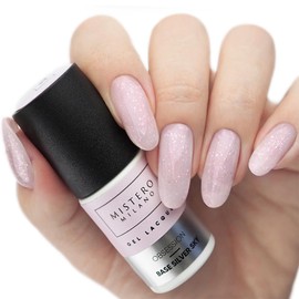 Mistero Milano OBSESSION BASE Silver Sky UV LED Base for Nails - Cover Base - UV Base Coat Hybrid - Beginner DIY Nail Art Manicure Salon, Durable - Base Coat for Nails Treatment - 7 ml