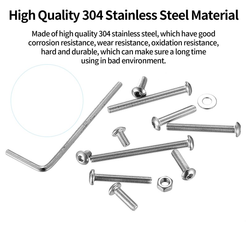 1050 Pcs M3 Screws Kit, M3 Machine Screws and Nuts