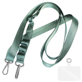 Celadel Smartphone Shoulder Strap, Thick, Flat Type, Smartphone Strap (Transparent, Strap with Holder), Mobile Strap, Mobile Shoulder (Compatible with Various Smartphones)