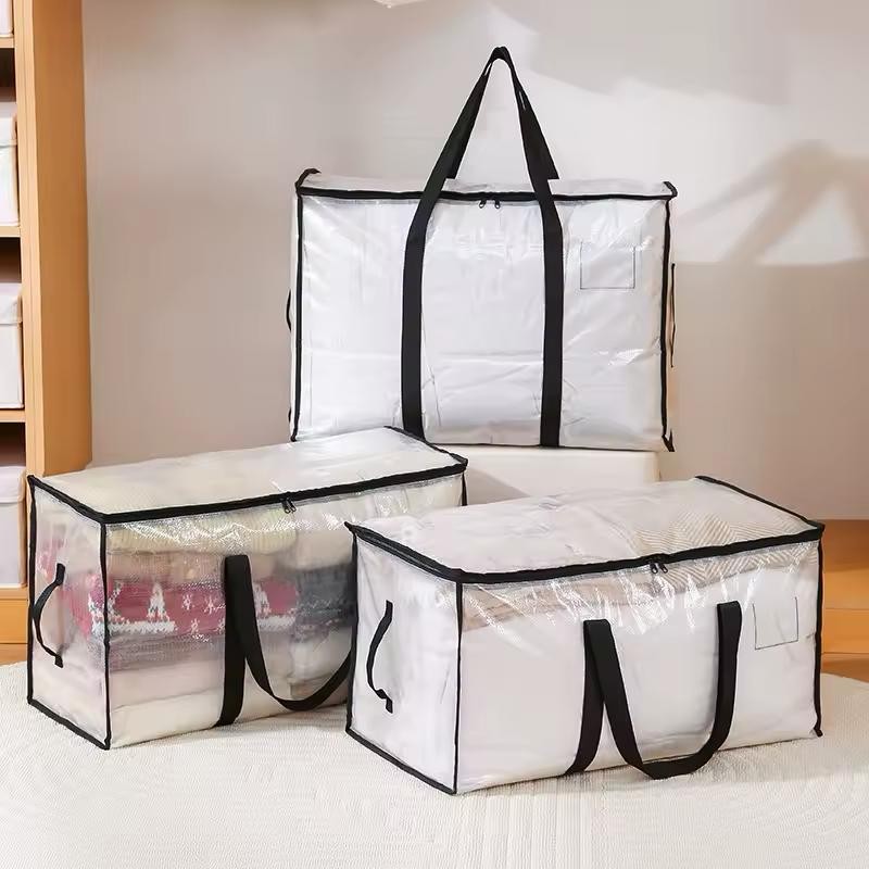 Transparent Storage Bag for Bedding and Clothing – Spacious Rectangular