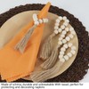 6 Servilleteros de Cuentas de Madera con Borlas, Servilletero para