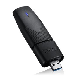 Zyxel WIFI 6 AX1800 USB Flash Drive - Supports MU-MIMO, OFDMA for a lag-free network experience. Advanced security with WPA2/WPA3 encryption [NWD7605]