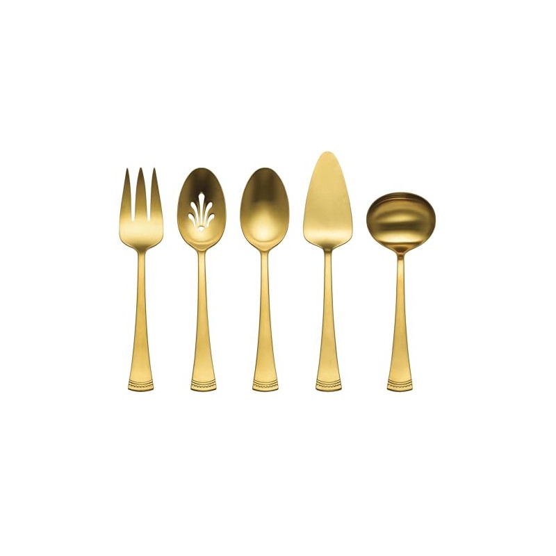Lenox 897917 Portola Satin Gold 5-Piece Hostess Set