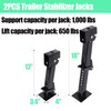 2PCS Swing Down Trailer Stabilizer Jacks - 7" Drop Leg,