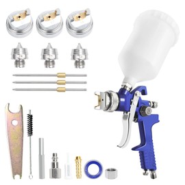 PNTGREEN HVLP Air Spray Gun with 1.4/1.7/2.0mm Nozzles and Paint Sprayer Accessories, 600ml Capacity Container Automotive Paint Spray Gun, Paint Gun for Cars, Furniture and House DIY Painting