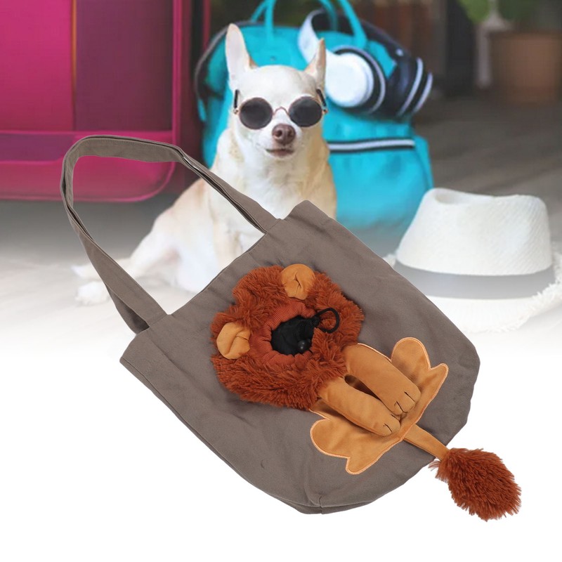 Pet Canvas Shoulder Bag Breathable Portable Pet Outing Shoulder Bag