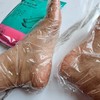 Disposable Foot Covers 100pcs, Moisturizing Vinyl Foot Massage Wraps Foot Vinyl Covers 3ea