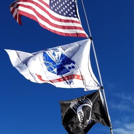 ZEKVY Army US Military Flag 3x5 Outdoor Made in USA - Double Sided Heavy Duty Vivid Color American United States 1775 White Army Flags with 2 Brass Grommet