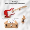 Wood Electric Guitar Wall Mount Horizontal Universal Space Saving Split