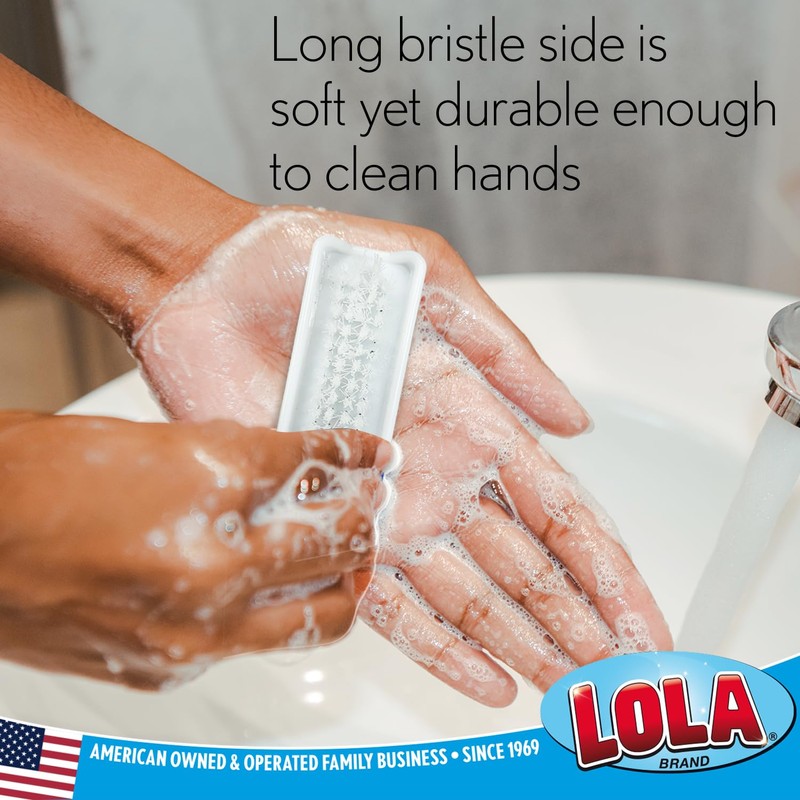 LOLA Classic Hand & Nail Brush, 2 Sided - 3