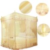 Luxury Princess 3 Side Openings Post Bed Curtain Canopy Netting