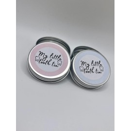 Little tooth fairy mini tin | baby teeth, tooth fairy | perfect keepsake (Pink label)