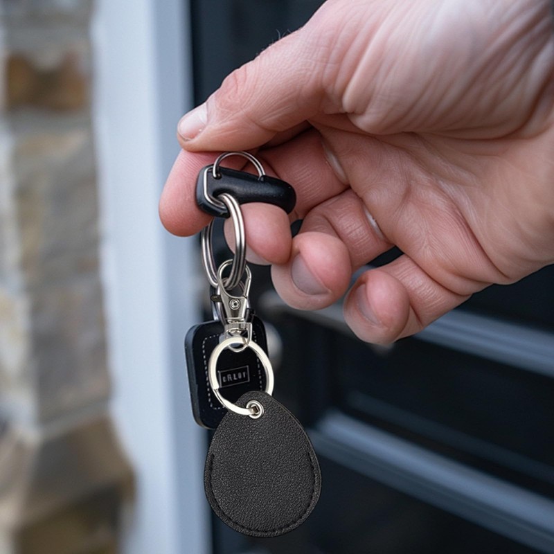 8pcs Key Fob Holder,Leather Key Fob Holder, Leather Keychain, Suitable