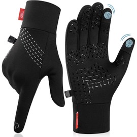 PULIOU Gloves Men Women Winter Warm Cycling Gloves Winter Gloves Cycling Gloves Sports Gloves Running Gloves Touchscreen Windproof Non-Slip Elastic L