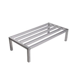 Winholt Equipment DASQ-4-1220 Dunnage Rack, 20" x 48" x 12", All Welded 1-1/2" x 1-1/2" Aluminum Tubular Frame, 1800 lb Capacity, NSF