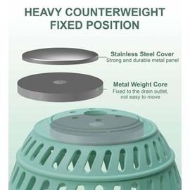 Drain Hair Catcher, Silicone Foldable Drain Protector for Pop-Up & Regular Drains of Shower Bathtub Tub Bathroom Sink (Green)