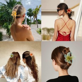 2022 New Flower Hair Clips,Acrylic Black Hair Clips，Wonderful Gift,Strong Hold Claw Hair Clips for Women Thick Hair & Thin Hair, cute color