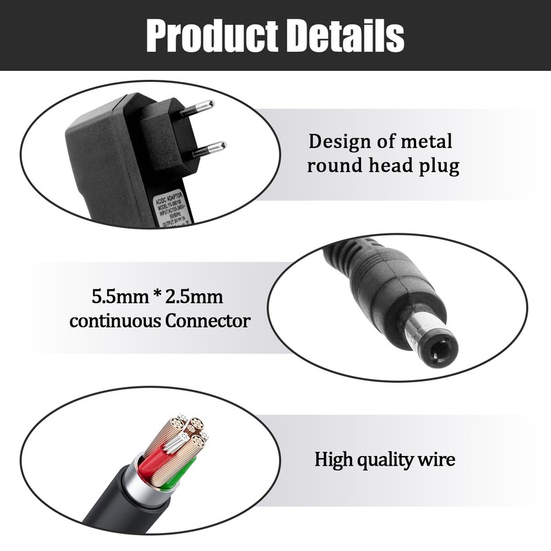 Universal 9V 850mA Guitar Effects Pedal Power Supply Charger -