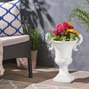 Christopher Knight Home Jorine Patio Planter, Light Concrete Planter, Mid-Centry