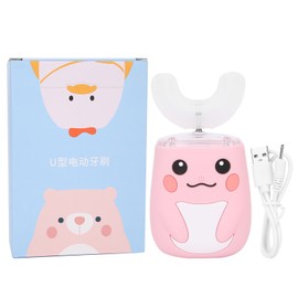 Children Electric Toothbrush Teeth Cleaning Massage UShape Waterproof Automatic Toothbrush(Pink )