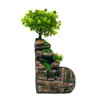 TITIDU Desktop Waterfall Bonsai Mini Rock Fountain w/LED Lights &