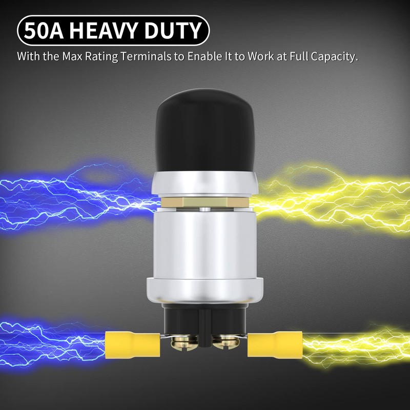 DaierTek - Interruptor de botón de arranque de 12 V,