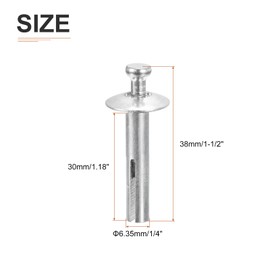 DTGN 1/4" x 1-1/4"(D x L) Hammer Drive Nail - 100Pack - Good for Concrete Drywall - Carbon Steel Drive Expansion Anchors - Silver