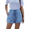 HVEPUO Womens Shorts Summer Linen Soft Elastic Waist Short Pants