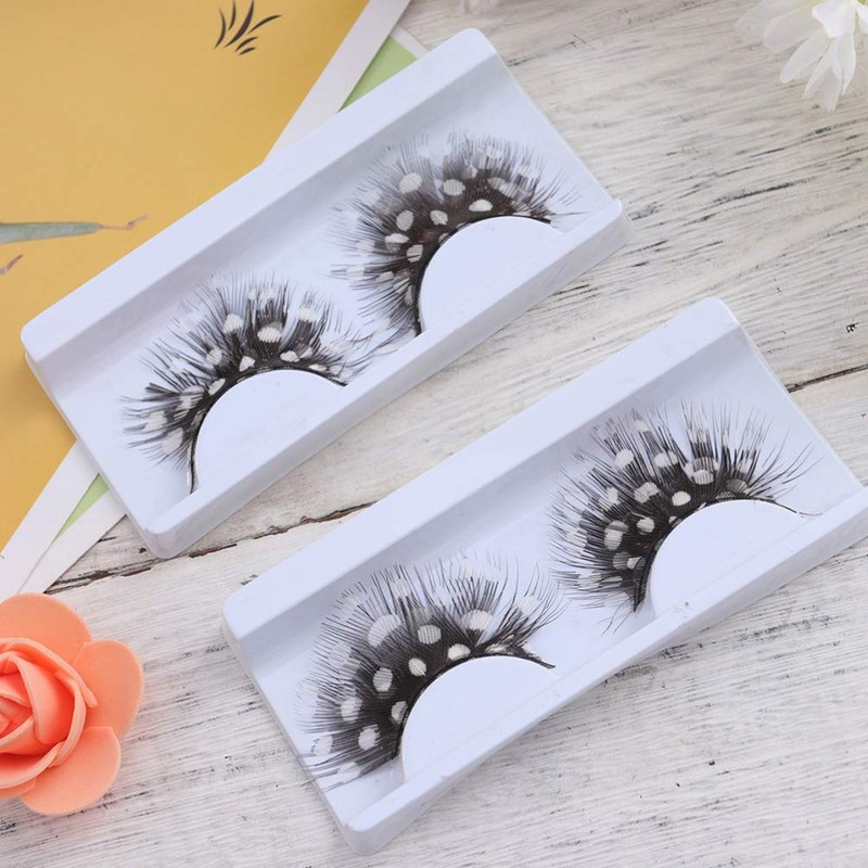2pairs False Eyelashes Dramatic Cosplay Lashes Eyelash Extensions Extra Long