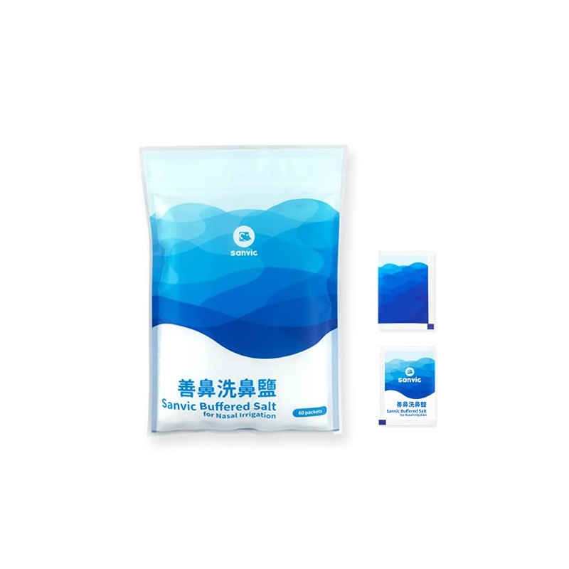 Sanvic Buffered Salt for Sinus Rinse and Nasal Irrigation (Large