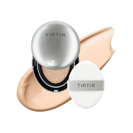 TIRTIR [*Mini Size*] TIRTIR Aura Glow Silver Cushion | Korean Cushion Foundation, (#21N Ivory, 0.15 Fl Oz)
