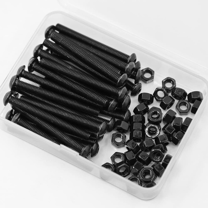 (30 Sets) M5 x 50mm Bolts and Nuts Set Half
