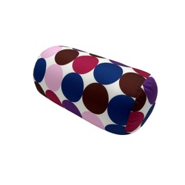 Mushy Pillows Microbead Bolster Polka Dot Roll Pillow (Cranberry)