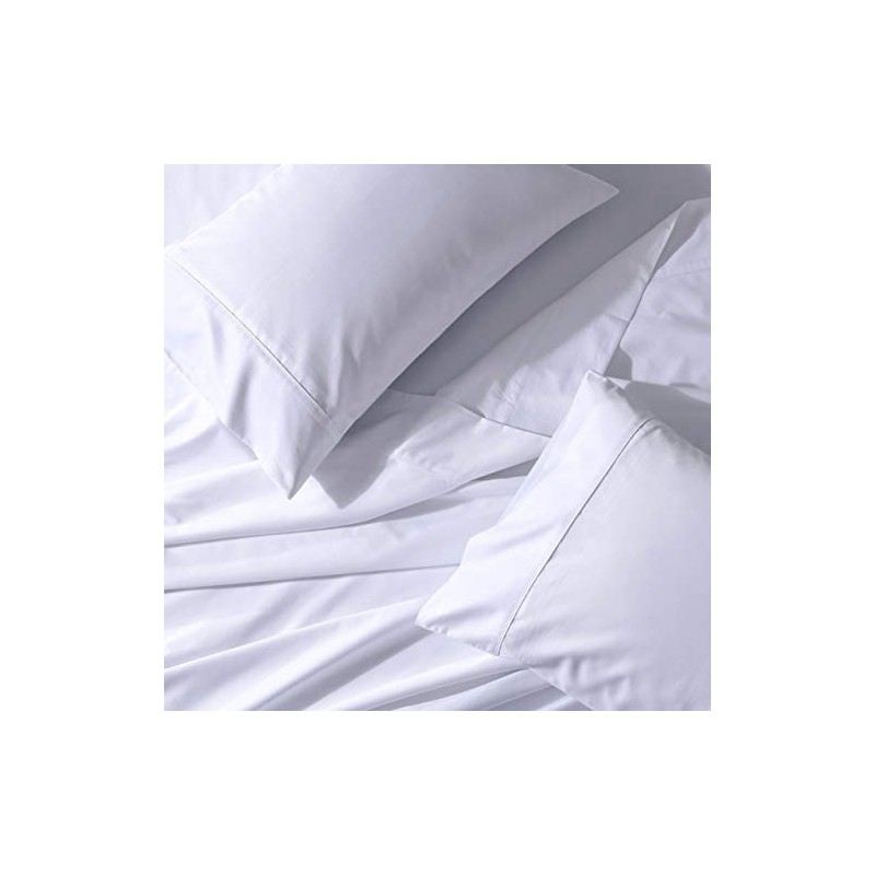 Royal Tradition Solid 650-Thread-Count, Cotton-Blend King 4PC Bed Sheets Set,