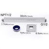 Enga Polished Chrome 12 Inch Square Ceiling Mount Shower Arm