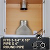 Pasimy 4'' Dia x 3-1/4" x 10'' L Rectangular to