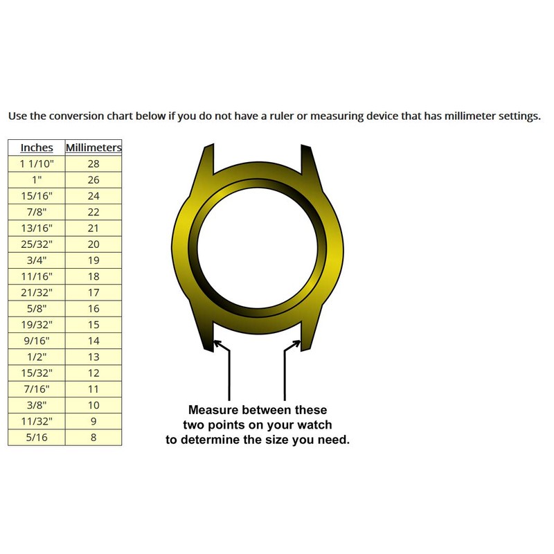 Glove Leather Watch Band - Black 20mm