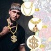 YFHUVB 8Pcs Hip Hop Party Decorations, Fake Gold Chain, Fake