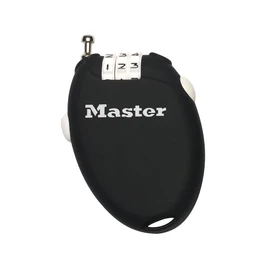 Master Lock 4603JADBLK Wire Lock, Dial Password Setting, Retract, Bicycle Lock, Bike Lock, Saddle Lock, Cable Thickness 0.08 inch (2 mm), Cable Length 0.2 ft (0.61 m), Anti-Theft, Black