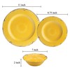 UPware 12 Piece Crackle Melamine Dinnerware Sets, Outdoor Dishes Set,
