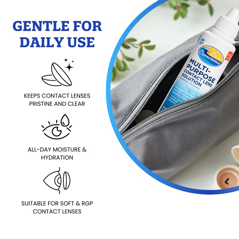 Cruelty-Free Multipurpose Contact Solution Travel Size - Mild Cleaner &