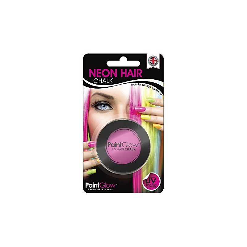 PaintGlow, Neon UV Hair Chalk, Pink, 3.5g