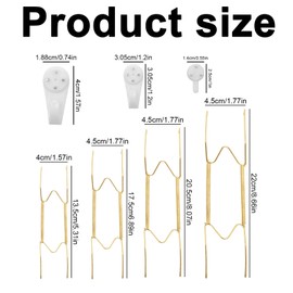4 Pcs Plate Holder for Wall (1 Each 6.8.10.12 inches), Walls Plate Hangers Stainless Steel Decorative, Wall Plate Holder Spring with 4 Non-Marking Nails for Decorative Artwork