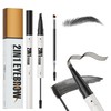 Eyebrow Pencil with Eyebrow Gel, 2-in-1 Microblading Eyebrow Pen and