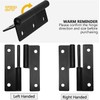 QOOWFEANIG 4 Pairs Black Lift-Off Hinges 2.5ins Stainless Steel Hinges