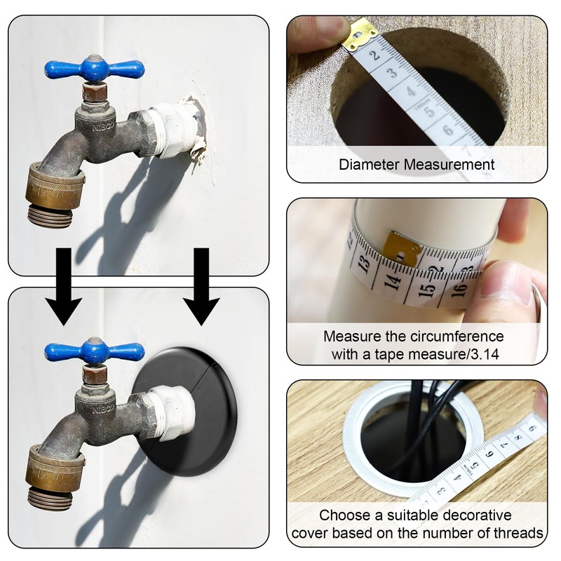 2pcs Wall Split Flange, Self-Adhesive Escutcheon Plate for Buckle 17mm